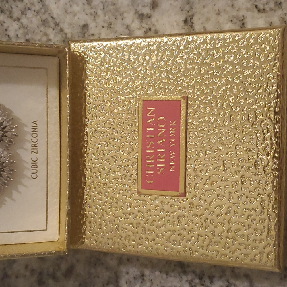 NIB Christian Siriano Angel wing CZ earrings - Picture 3 of 3